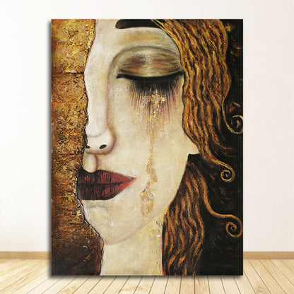 Golden Tear by Gustav Klimt Canvas Art