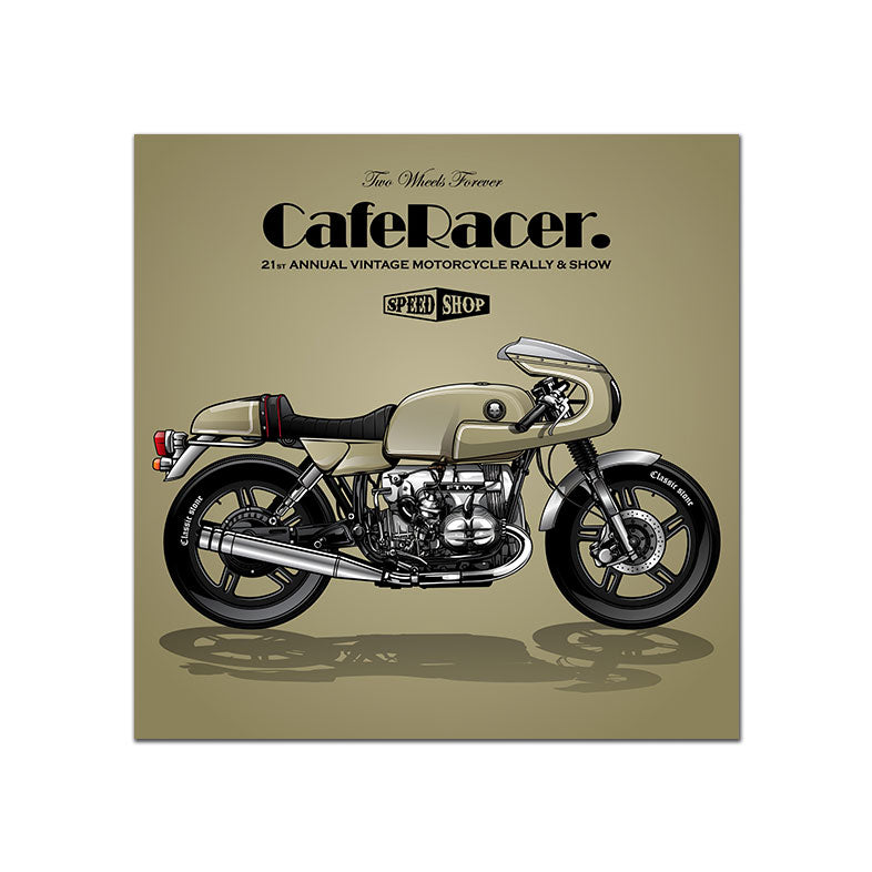 Classic Motorcycle Poster Vintage Canvas Art