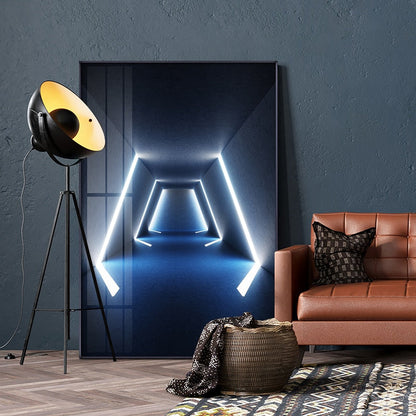 Modern Lights in the Hallway Canvas Art