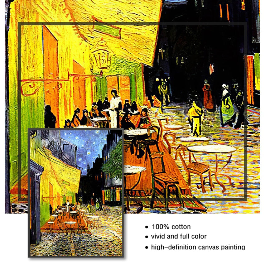 Cafe Terrace At Night by Van Gogh Canvas Art