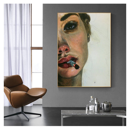 Beautiful Girl in Bukowski Canvas Art