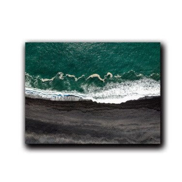 Beach Overlooking Blue Ocean Canvas Art