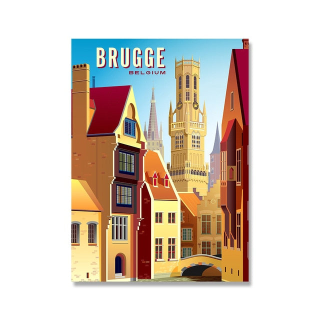 European Cities Travel Canvas Art