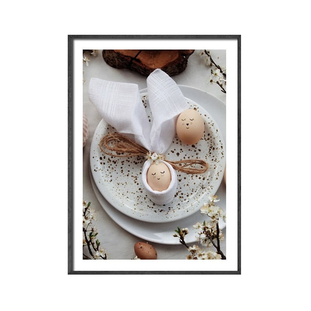 Breakfast Tea Egg Bread Canvas Art