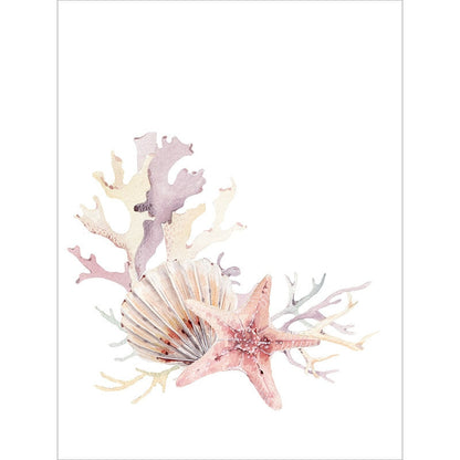 Watercolor Starfish Marine Canvas Art