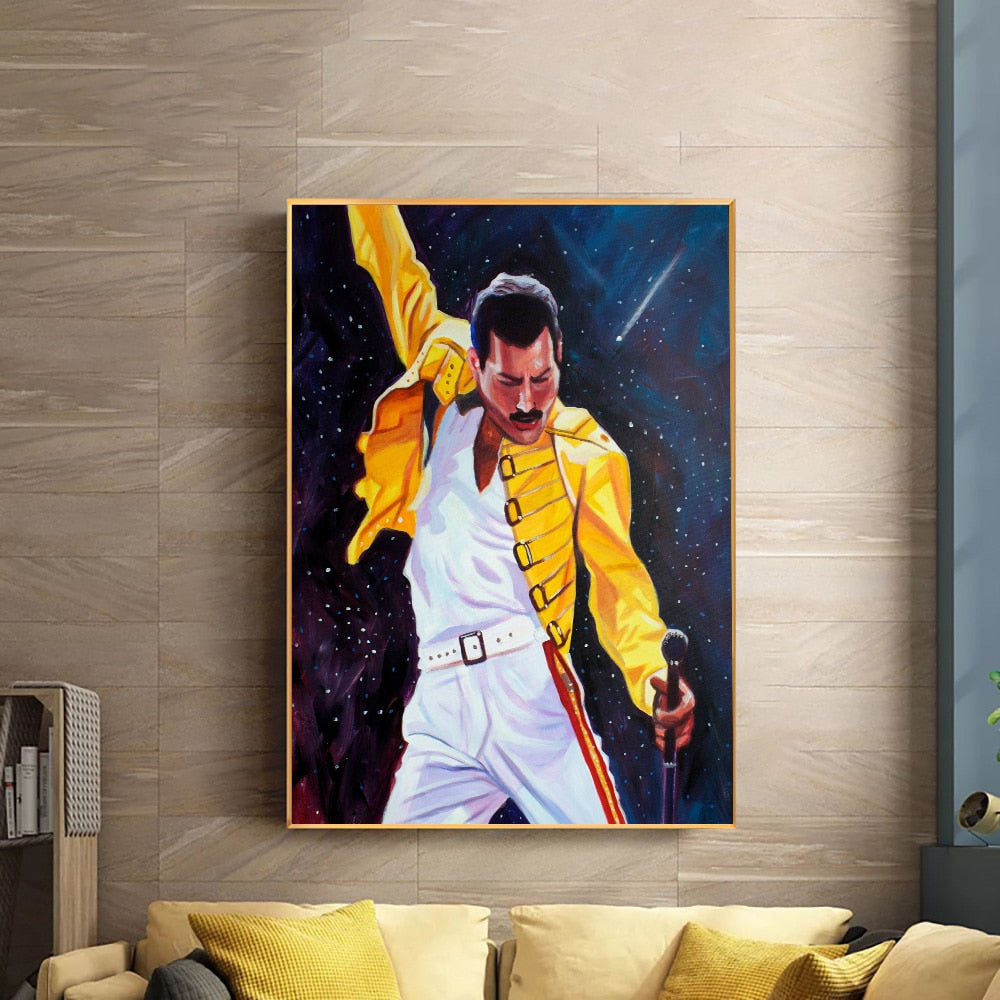 Freddie Mercury Music Star Canvas Art