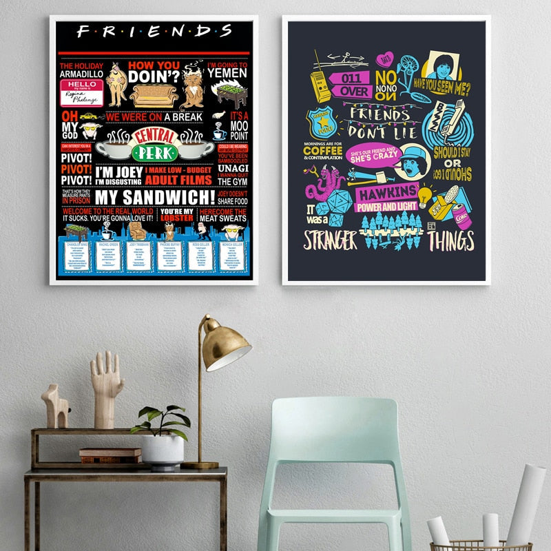 Friends Poster TV Show Quote Central Perk Canvas Art