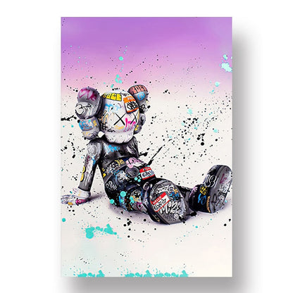 Crying Kaws Doll Canvas Art