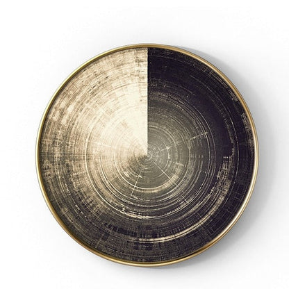 Industrial Abstract Round Canvas Art