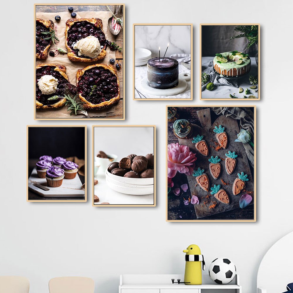 Cake Pie Cupcake Canvas Art