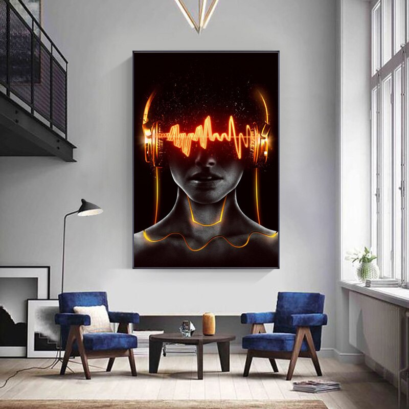 Human Brain Wave Canvas art