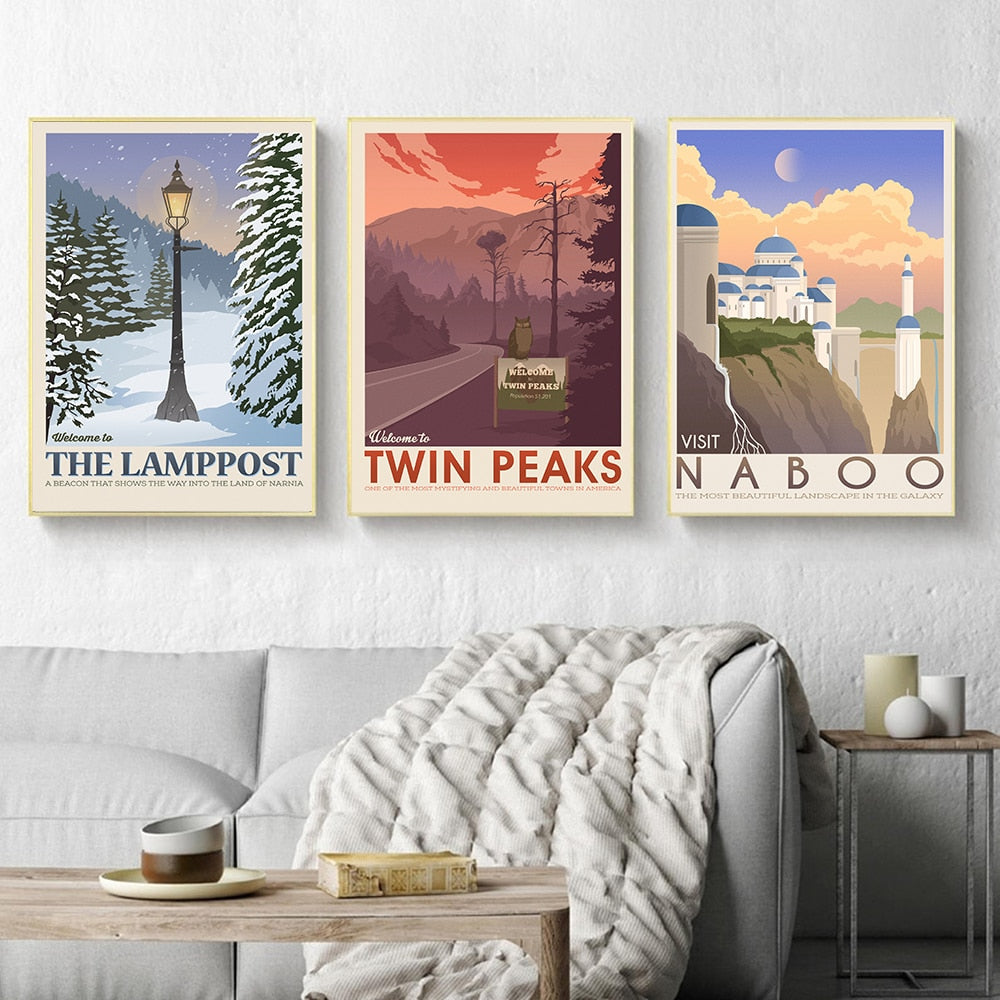 Places in Famous Movies Wall Art Canvas