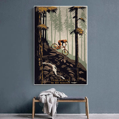 Mountain Biking Canvas Art