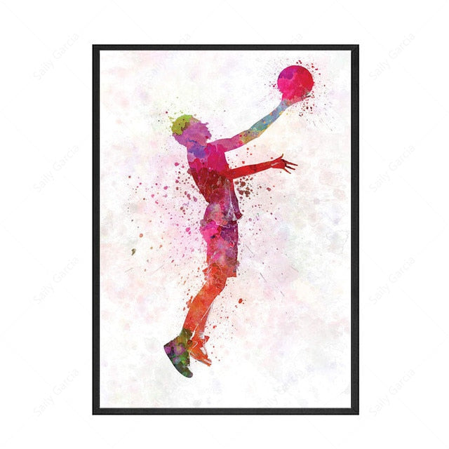 Basketball Gesture Canvas Art