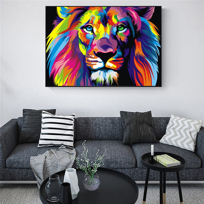 Watercolor Lion Gorilla Art Canvas