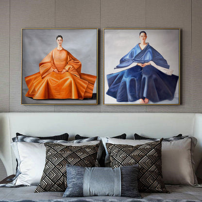 Splendid Attire East Asian Woman Canvas Art