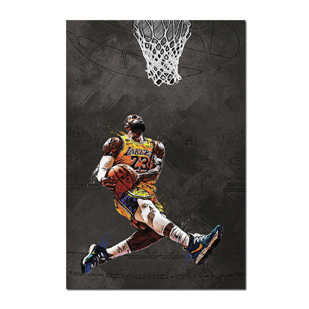 Basketball Star LeBron James Canvas Art