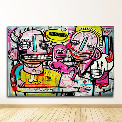 Graffiti Street Art Joachim Abstract Colorful Canvas Painting Art