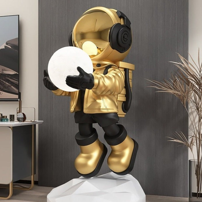 Astronaut Ball Statue with Light