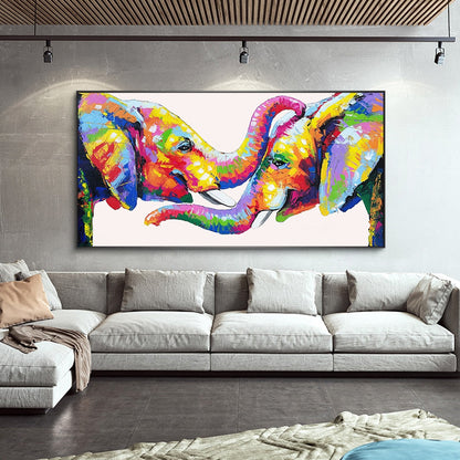 Colorful Elephant Lover Canvas Art