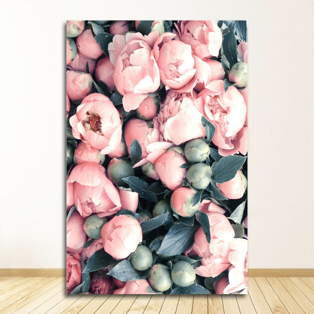 Elegant Peony Flower Canvas Art