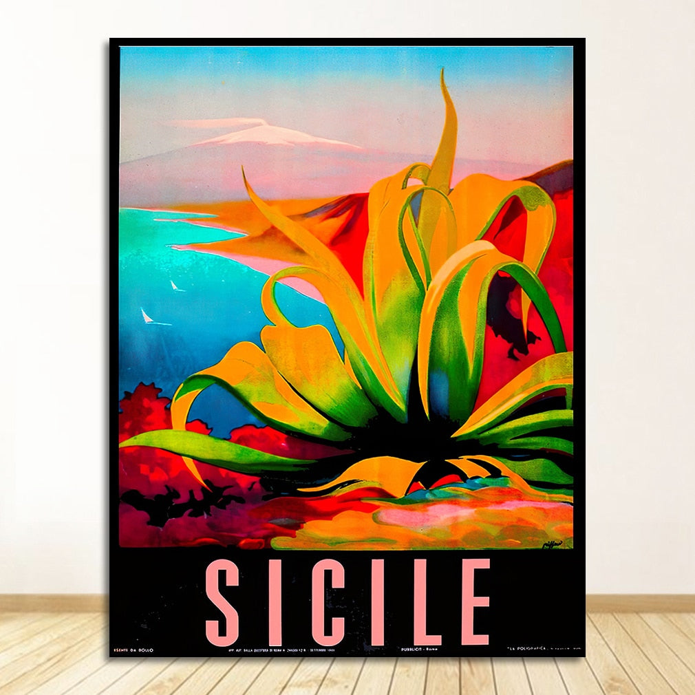 Sicily Island Italy Art Canvas