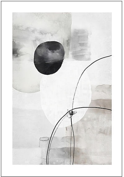 Black And White Abstract Aesthetic Canvas Art