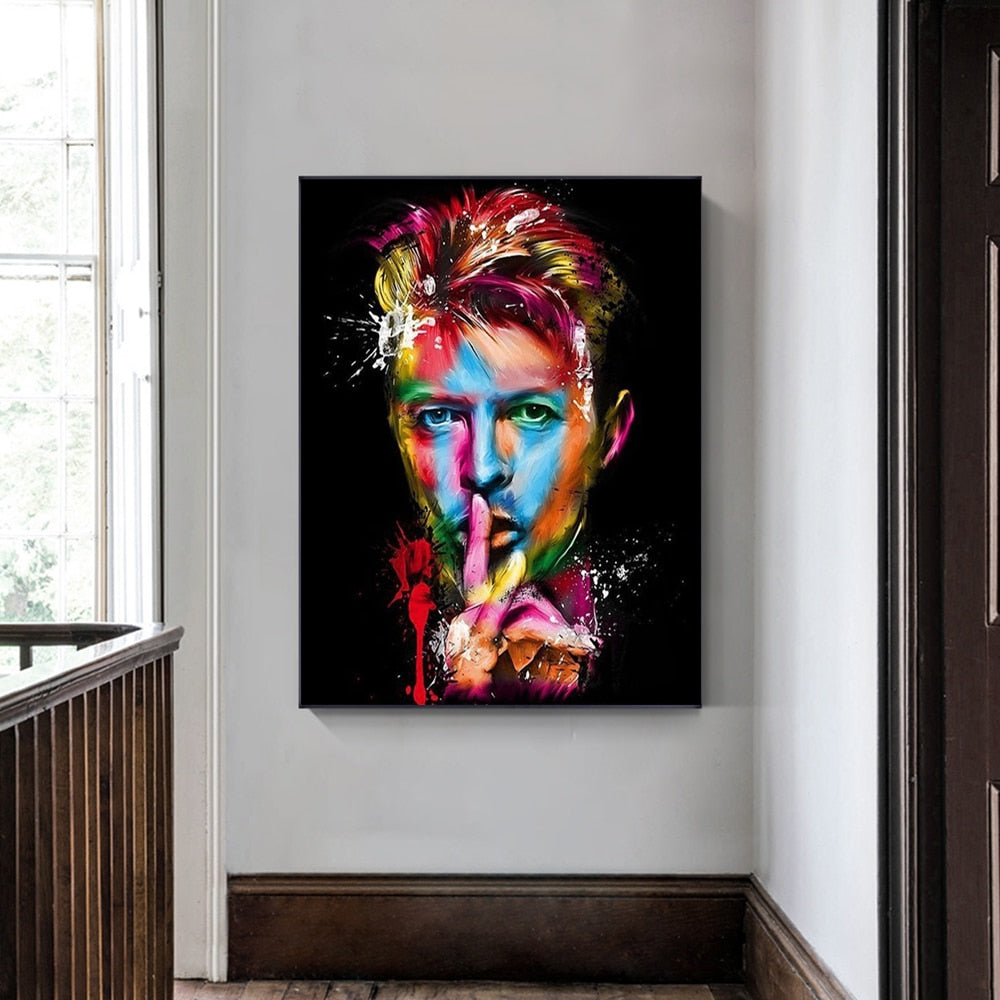 David Bowie Watercolor Canvas Art