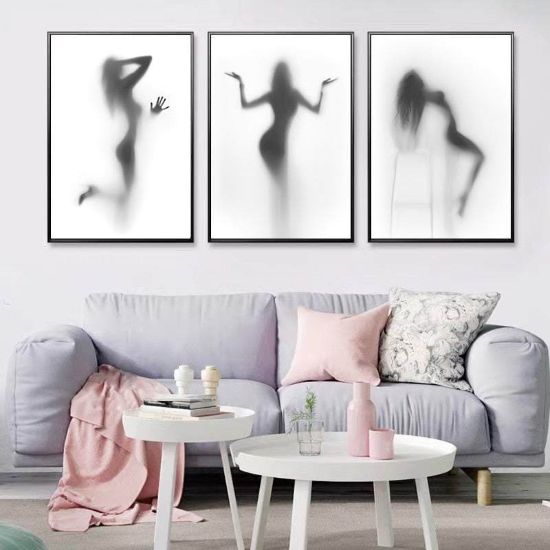 Woman Silhouette Wall Art Canvas