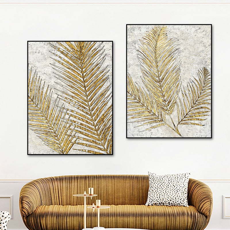 Gold Leaf Canvas Art