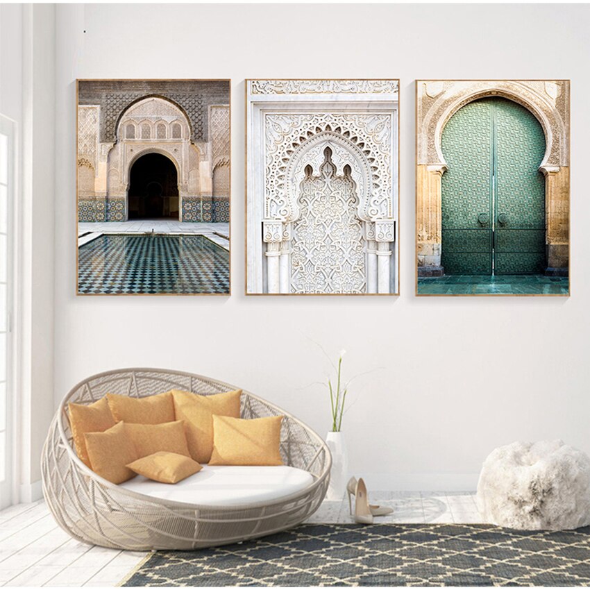 Moroccan Arch Islamic Canvas Art