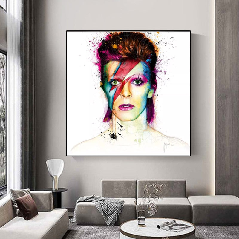 David Bowie Aladdin Sane Album Canvas Art