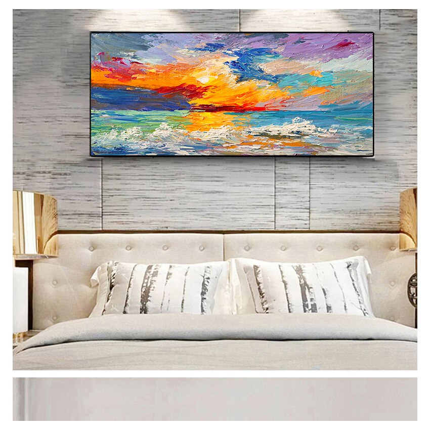 Sky Sea Sunrise Landscape Canvas Art