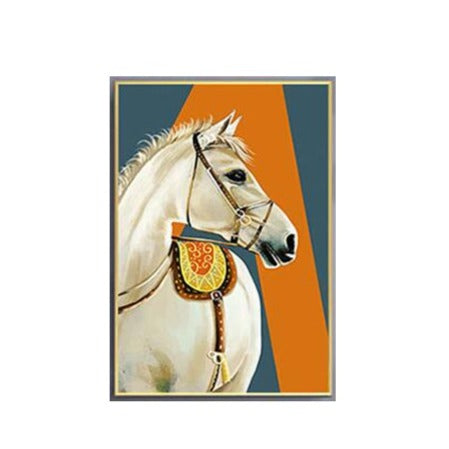 Three White Horses Canvas Art