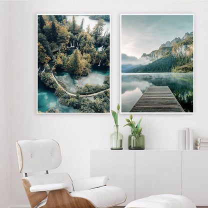 Scandinavian Nature Landscape Canvas Art