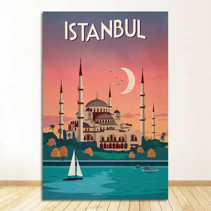 Turkey Istanbul Pop Art Travel Canvas