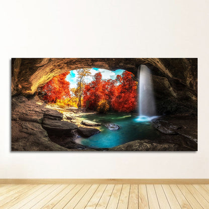 Sunshine Forest Lake Canvas Art