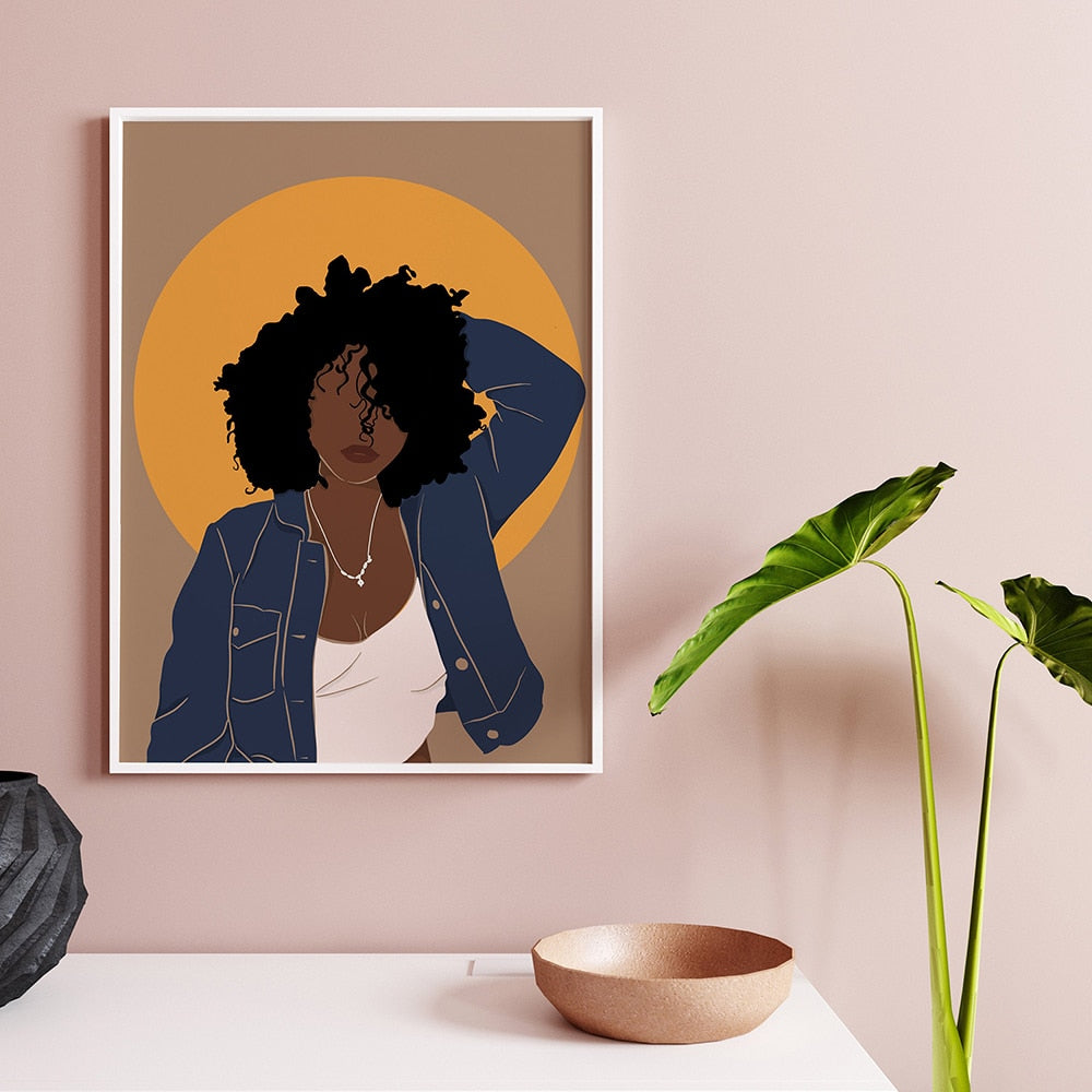 Confident Black Woman Canvas Art