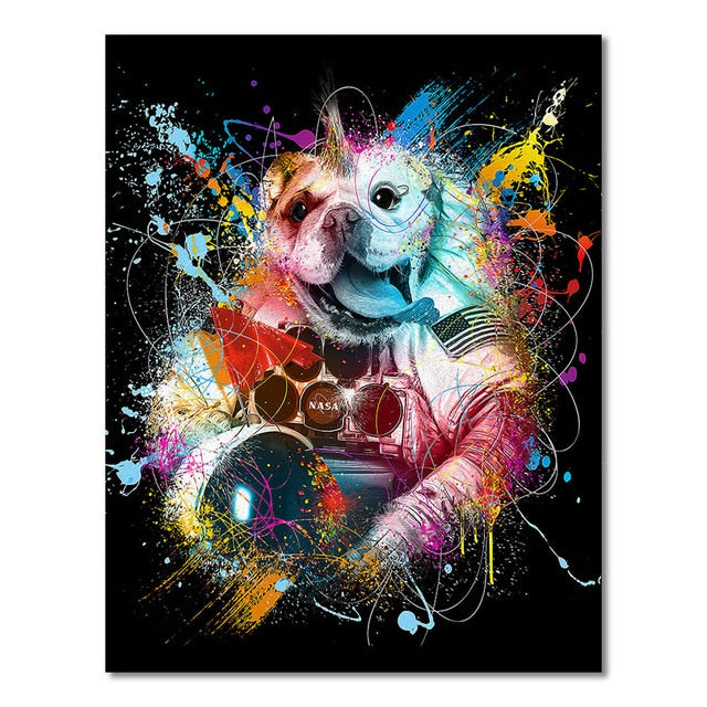 Graffiti Cute Dogs Canvas Art