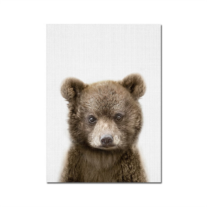 Cute Animals Nursery Canvas Art