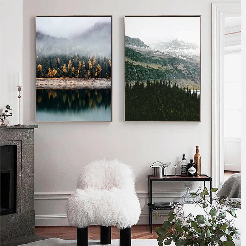 Foggy Forest Canvas Art