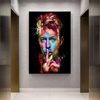 David Bowie Watercolor Canvas Art