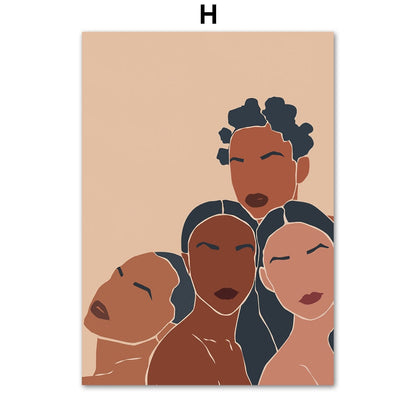 Woman Illustration Diversity Canvas Art