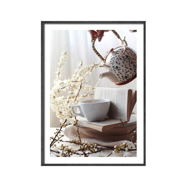 Breakfast Tea Egg Bread Canvas Art