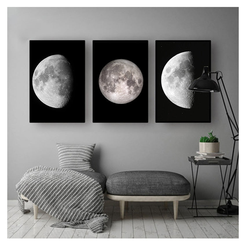 Moon Phase Canvas Art