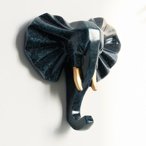 Animal Head Sticker Hook Statue