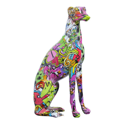 Graffiti Greyhound Resin Statue