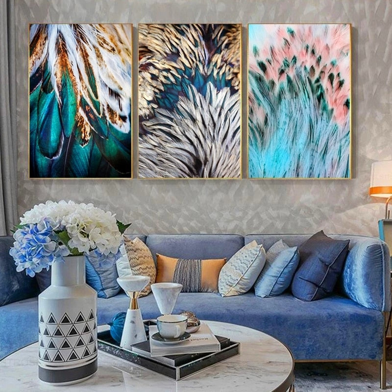 Luxury Feathers Canvas Art