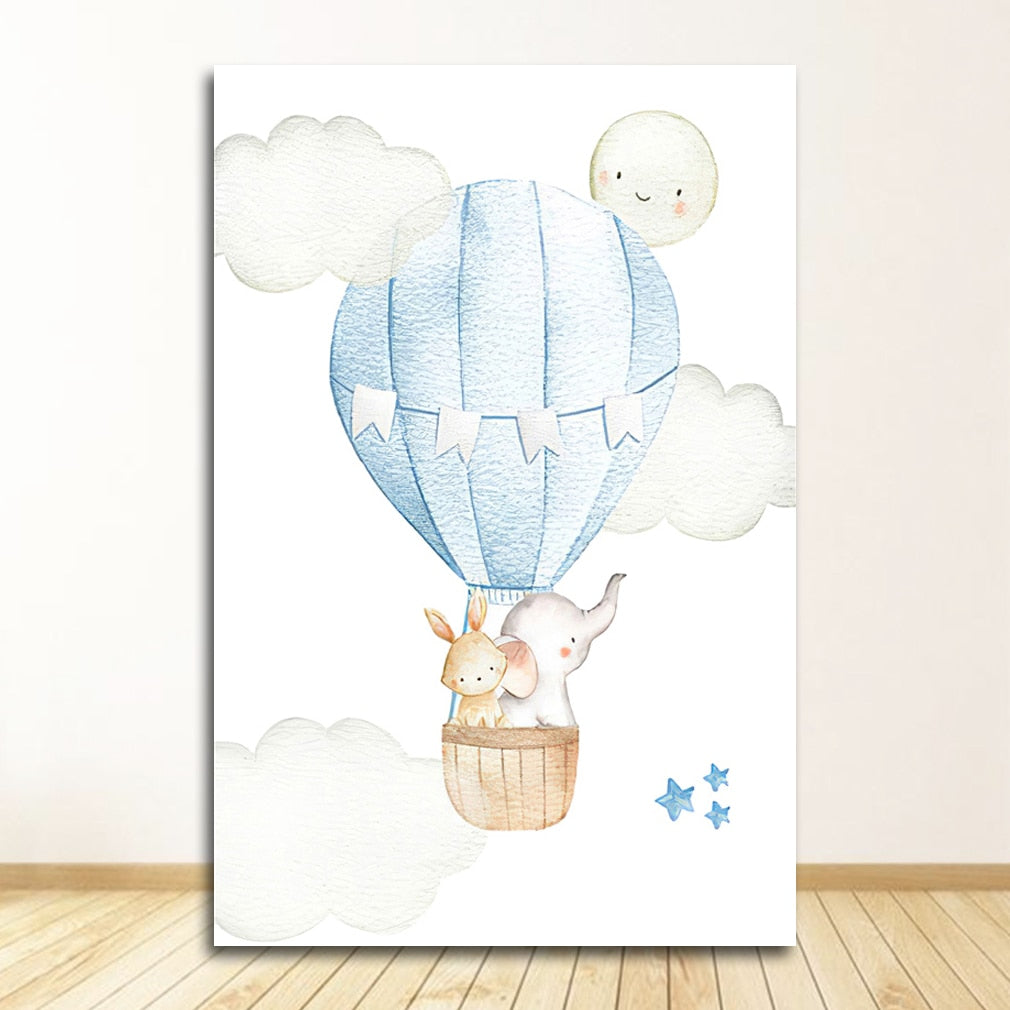 Baby Boy & Girl Nursery Canvas Art