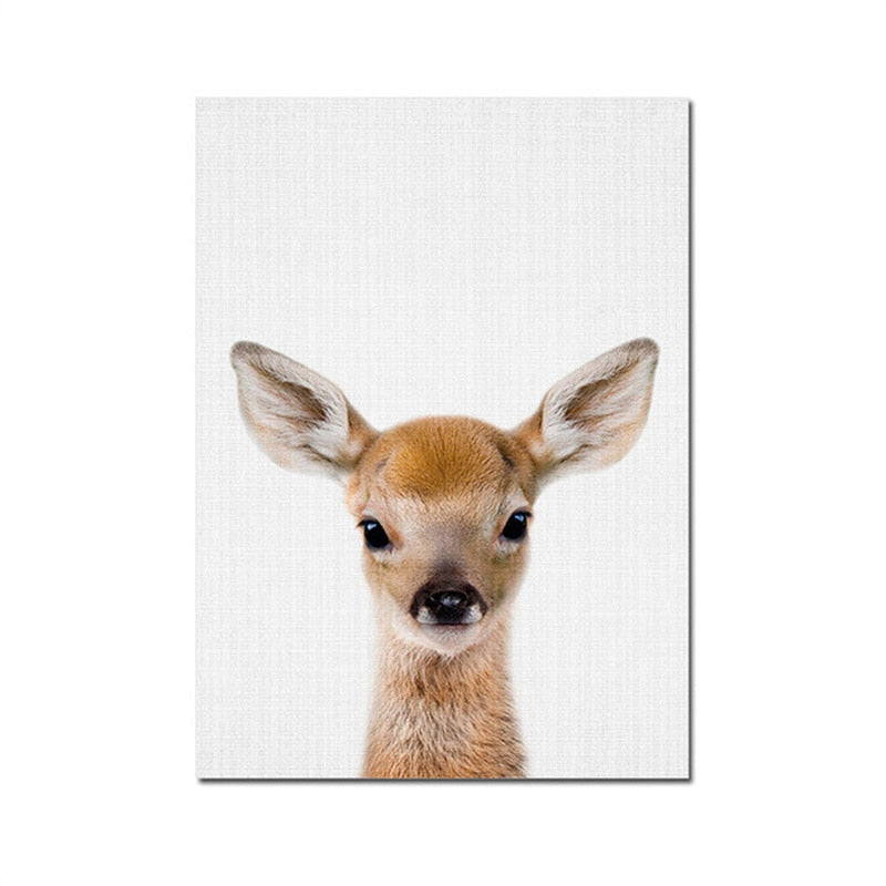 Cute Animals Nursery Canvas Art